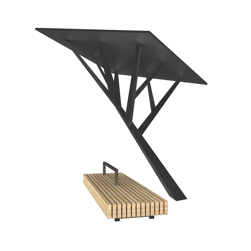 DDK-ST2000 Solar Tree with Long Bench