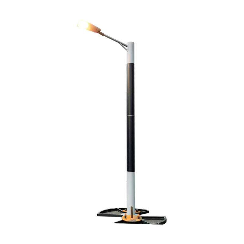 DDK-SSPL-2000 Cylinder Solar Pole Single/Double Arms And Street LED Lamps